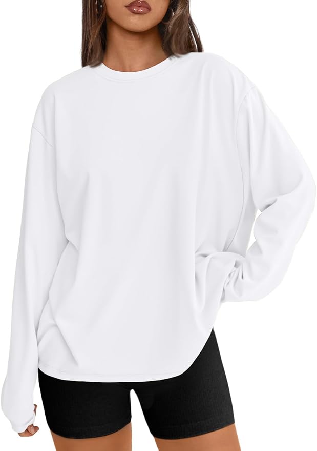 Trendy Queen,  Oversized Long Sleeve Shirts Fall Top