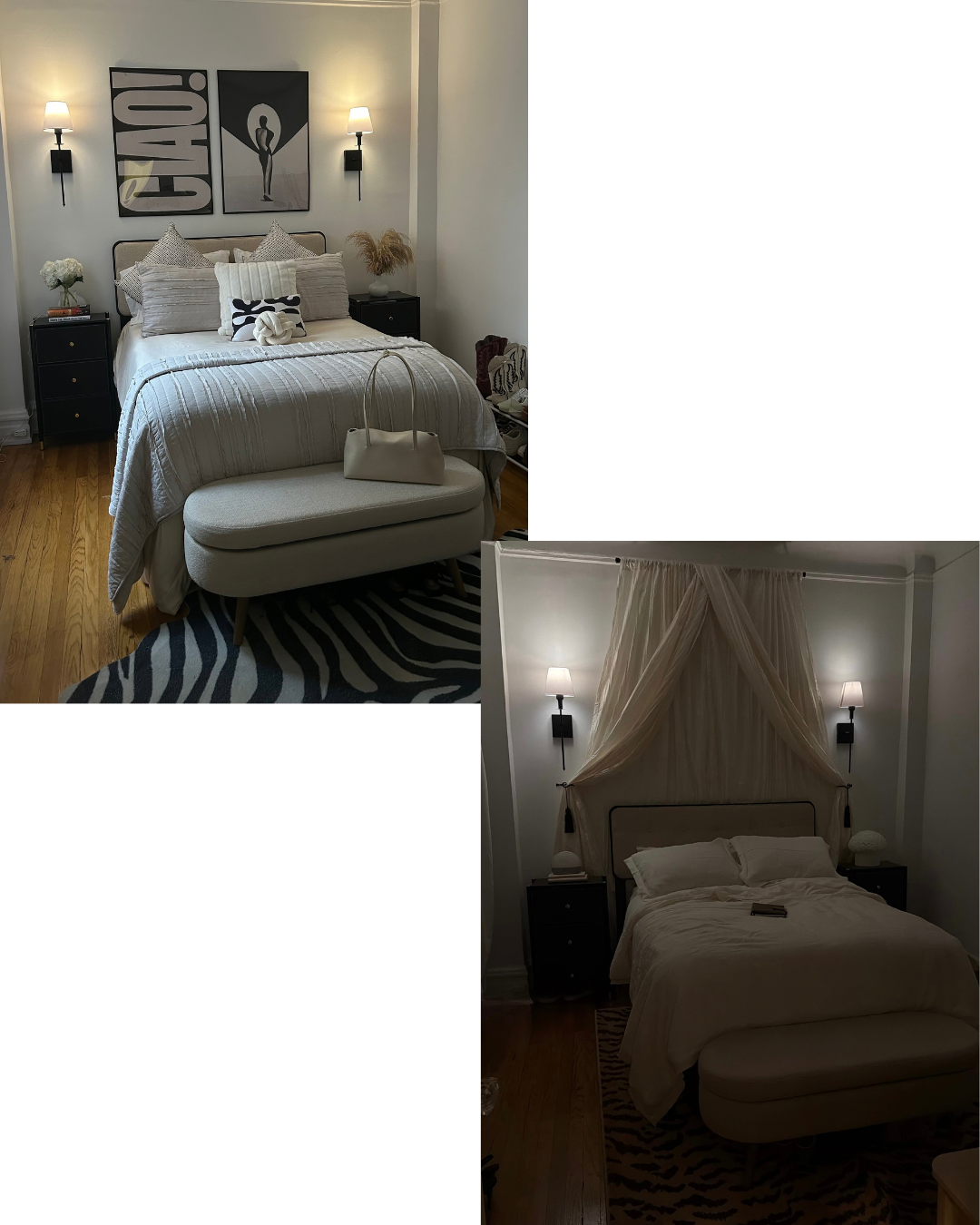 WWW associate beauty editor Alyssa Brascia's room before and after making it over.