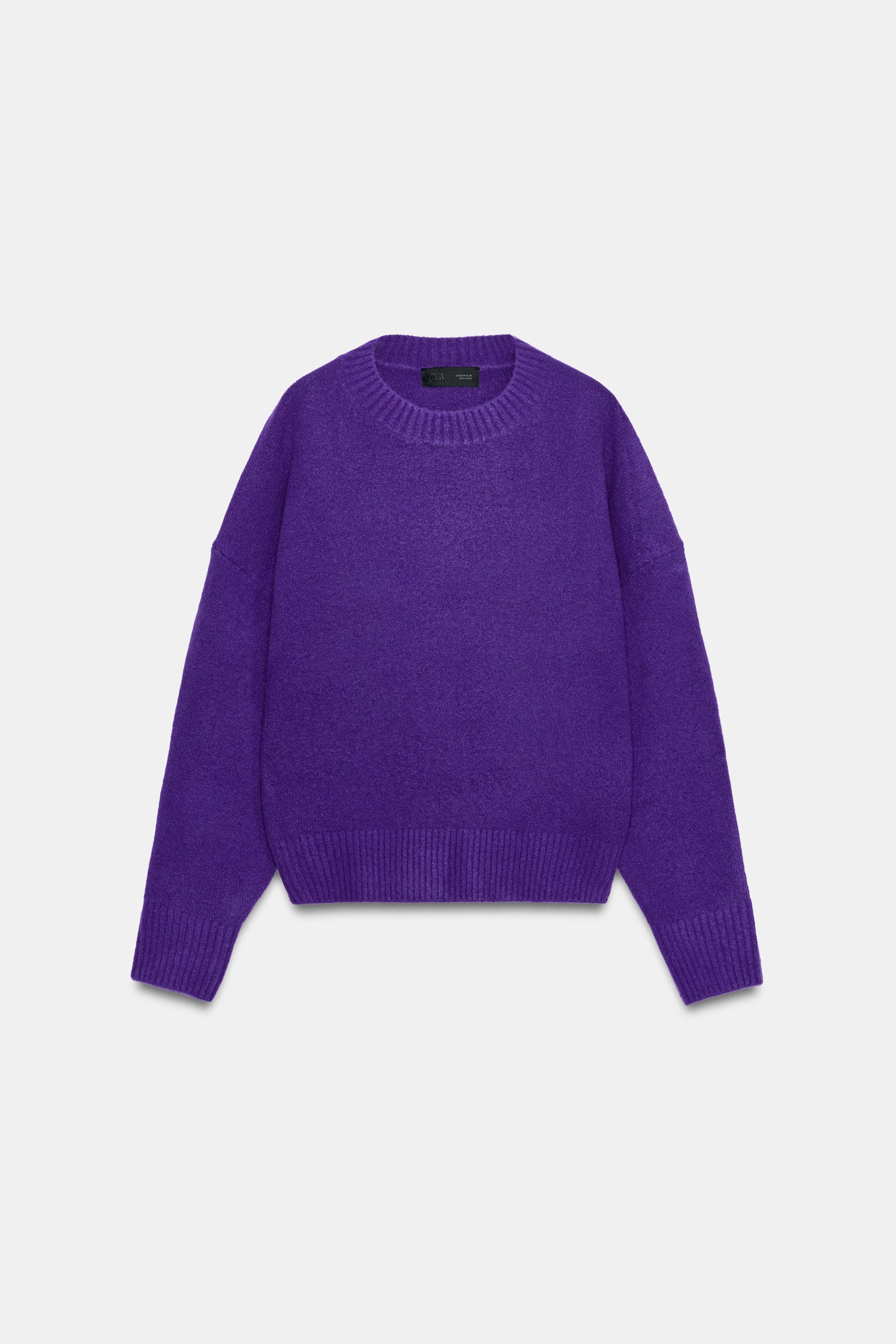 Soft Knit Sweater - Purple - Xs