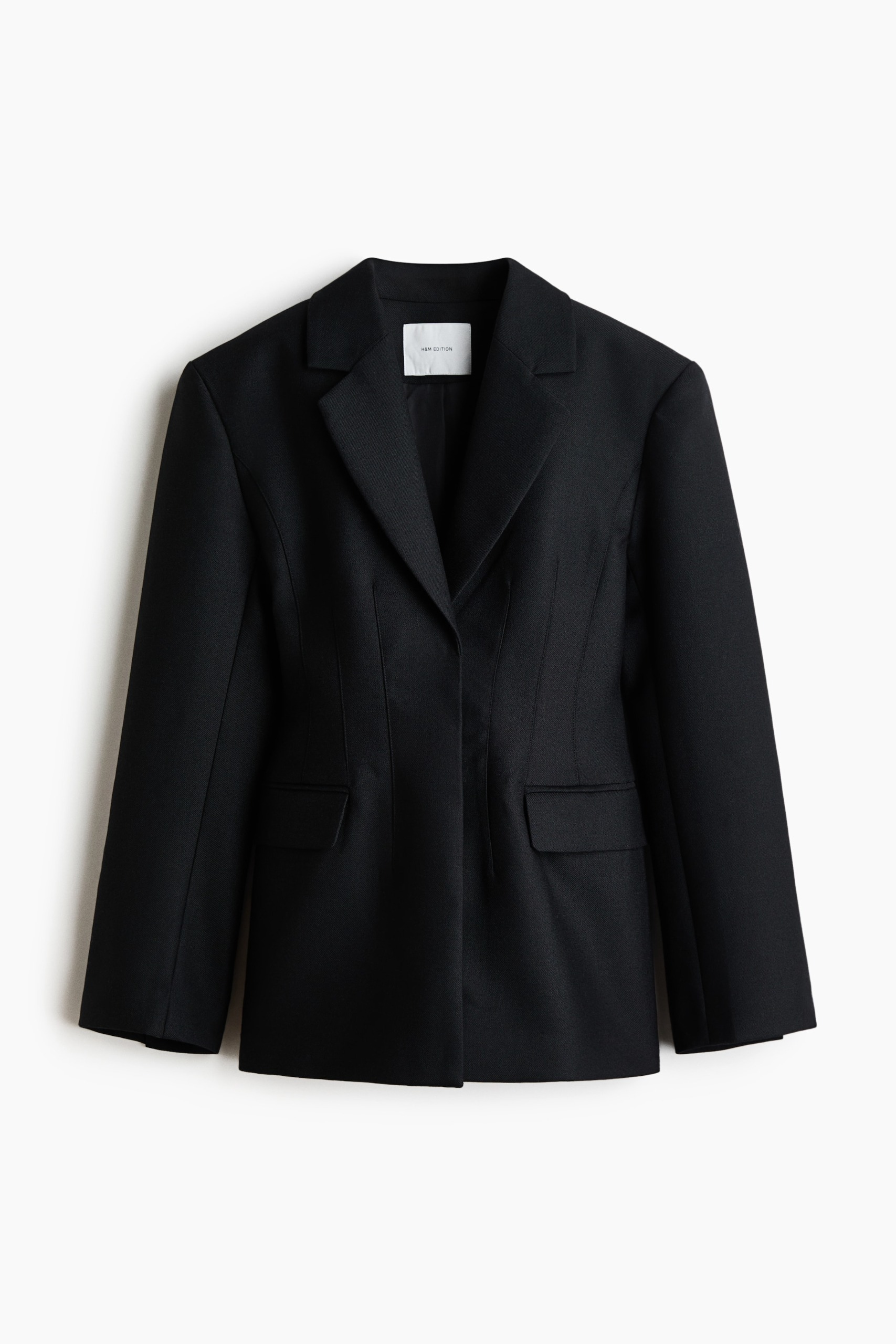 Wool-Blend Hourglass Blazer