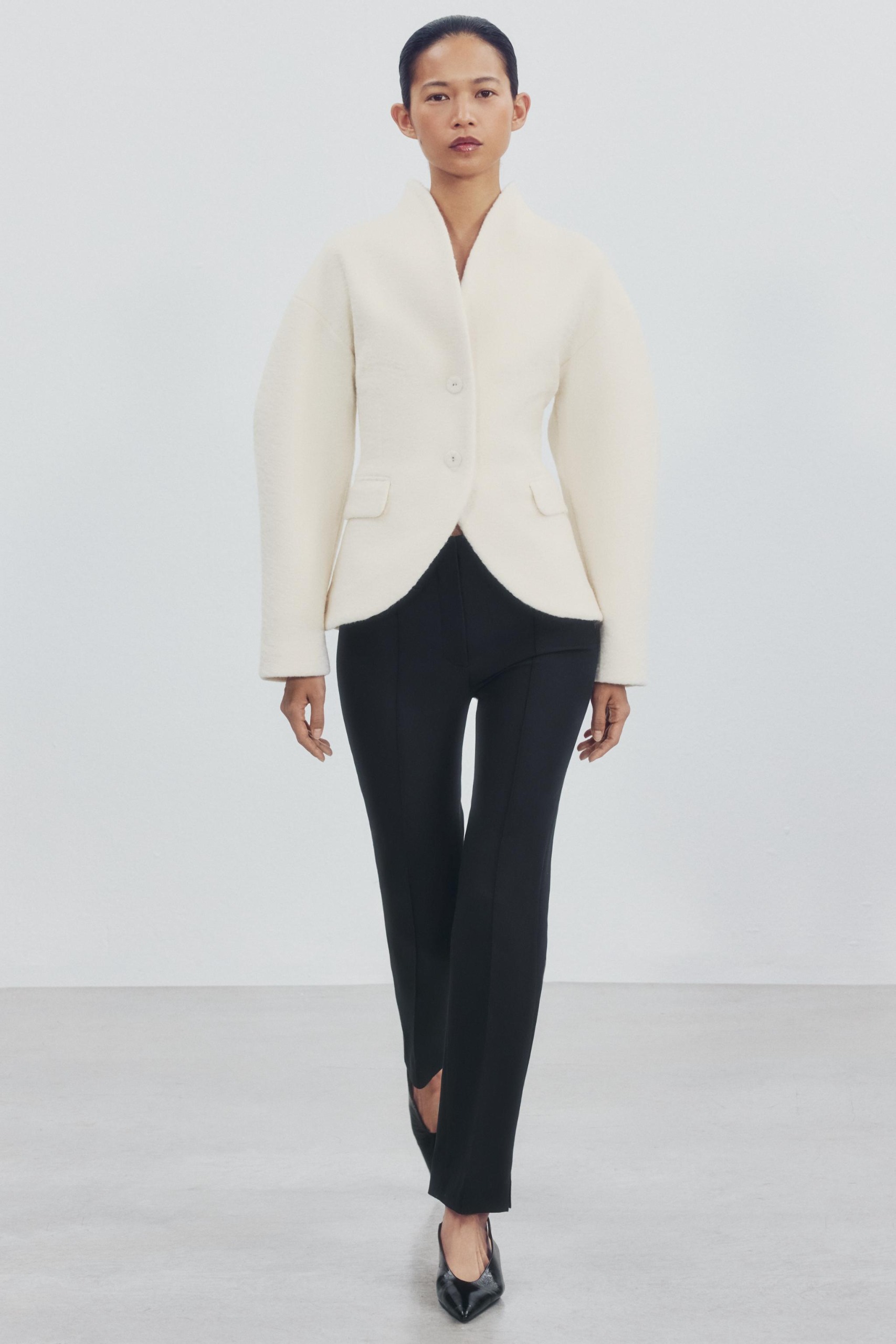BouclÉ Jacket - Mid-Ecru - S