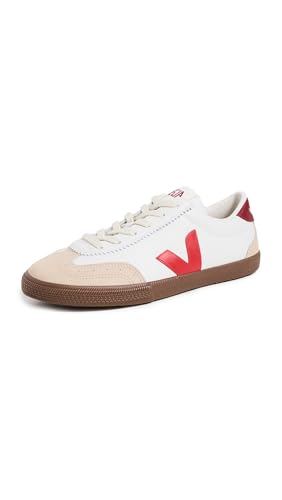 Veja Women's Volley O.t. Leather Sneakers, White Pekin Bark, 4 Medium Us