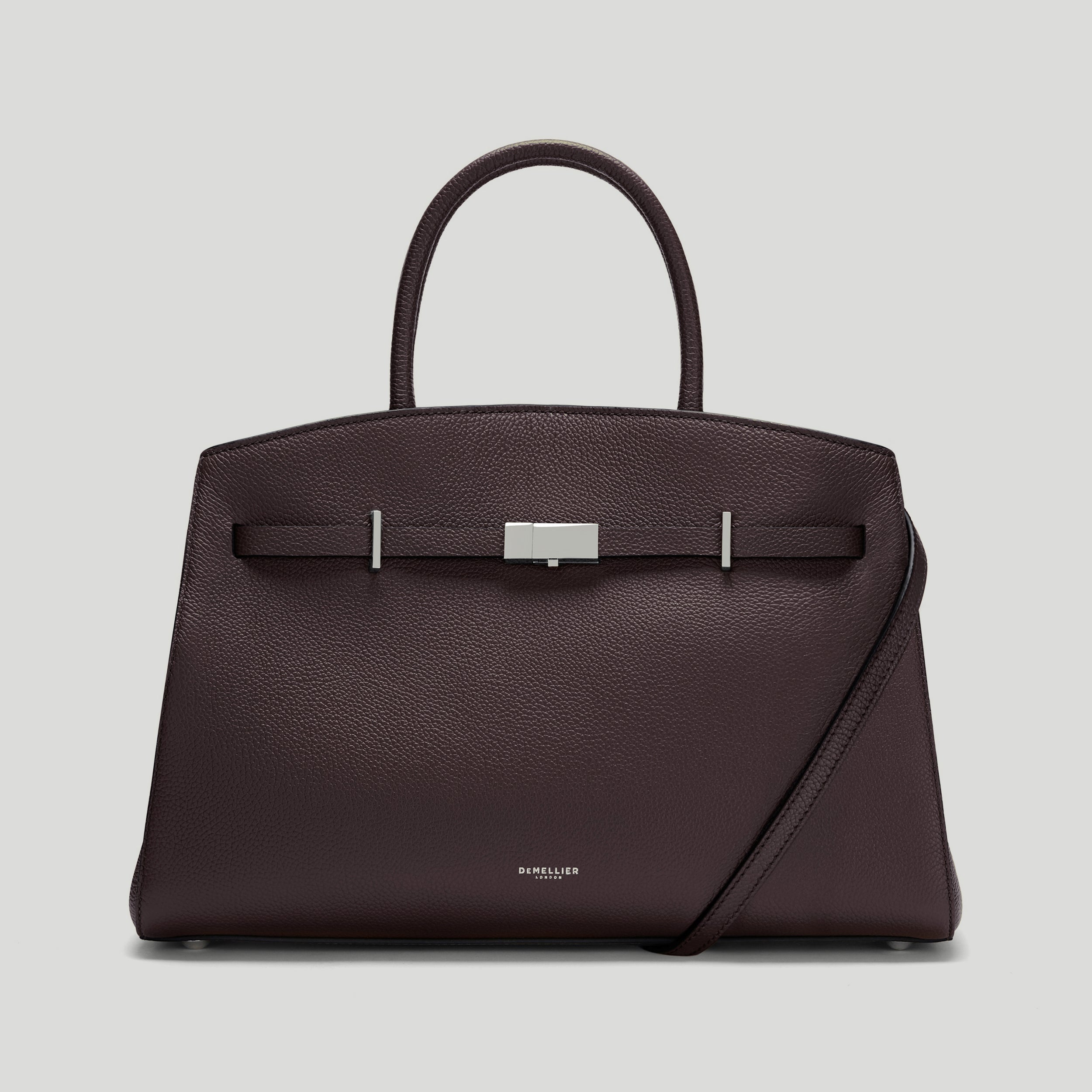 The Midi Hudson | Bordeaux Small Grain | Demellier