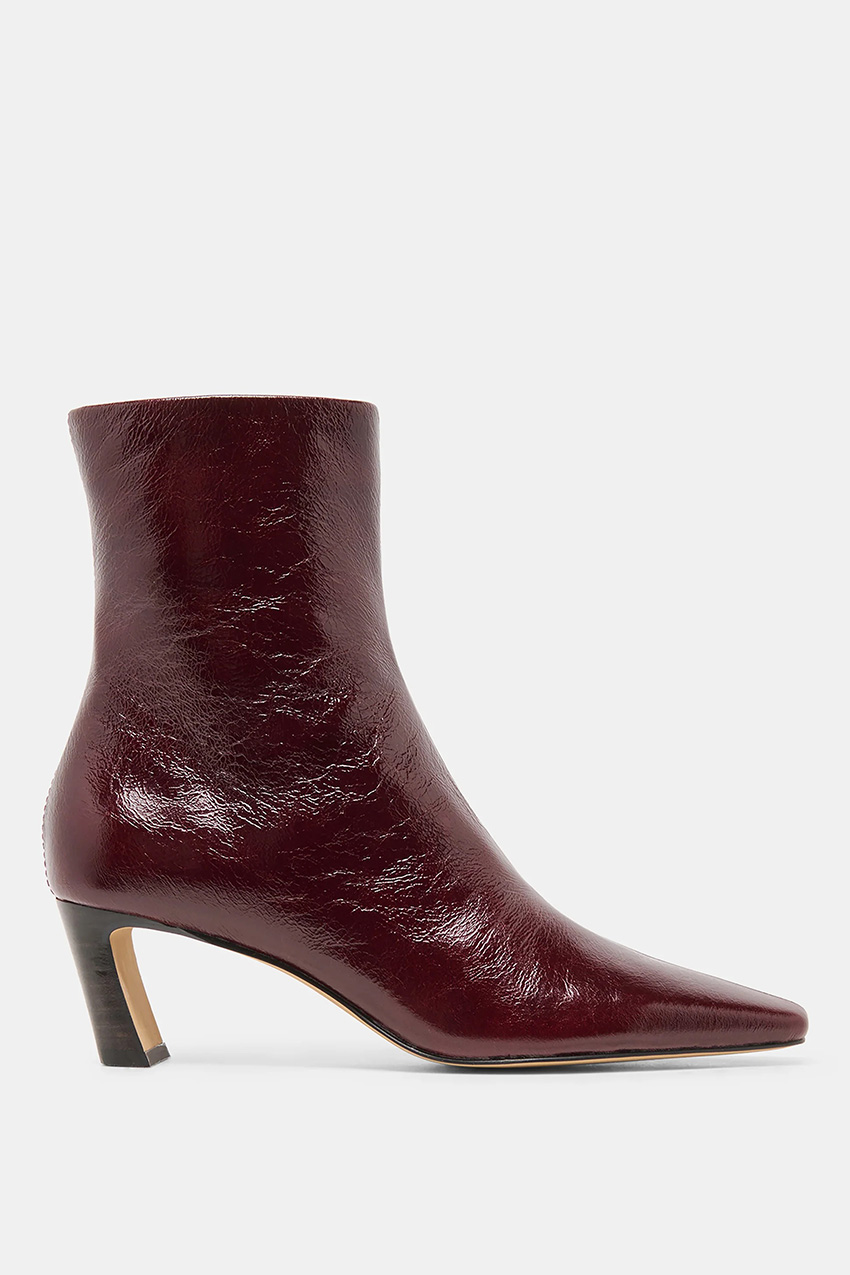 Nesly Booties Oxblood Leather