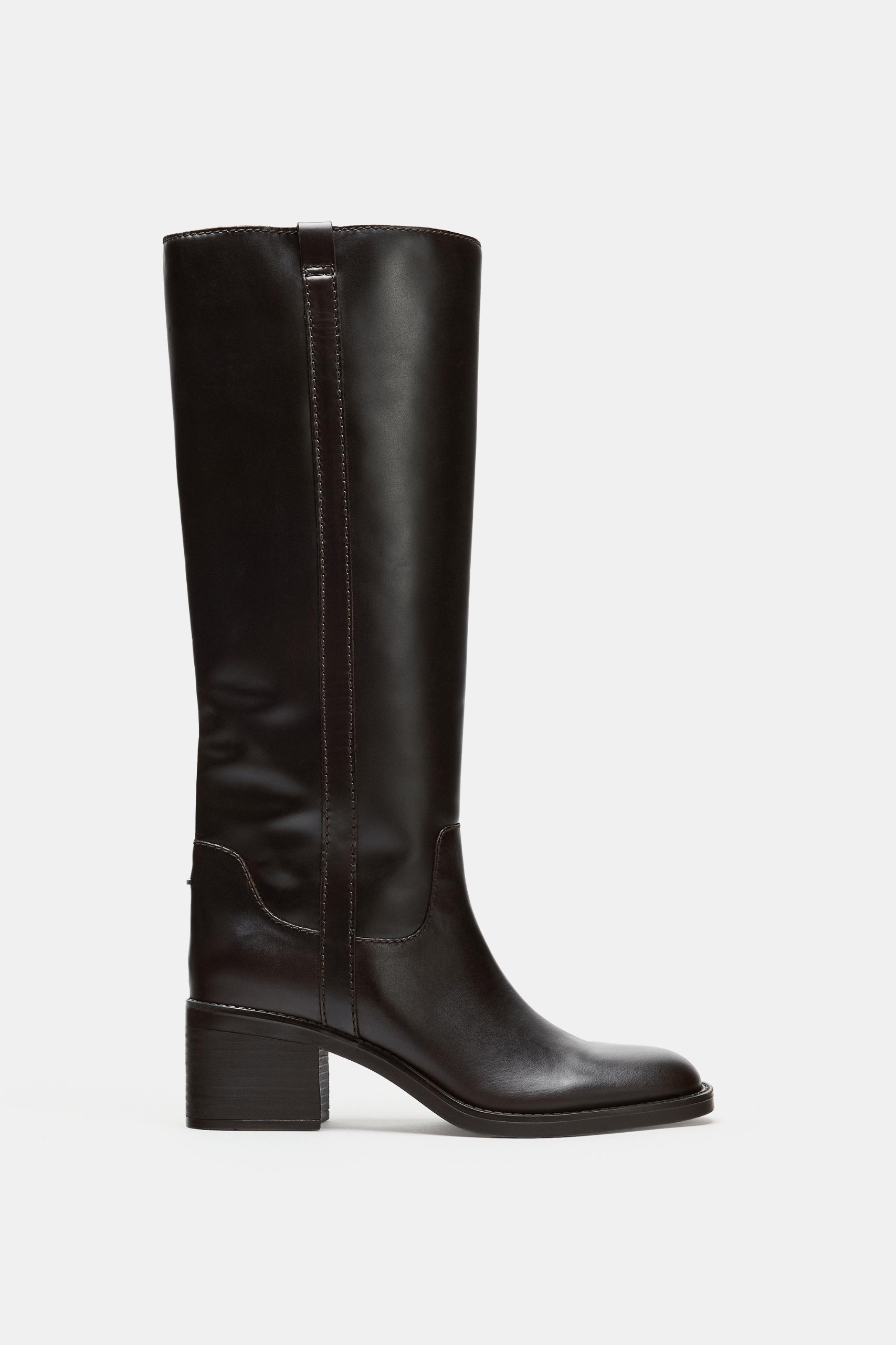 ZARA, Leather Equestrian Boots