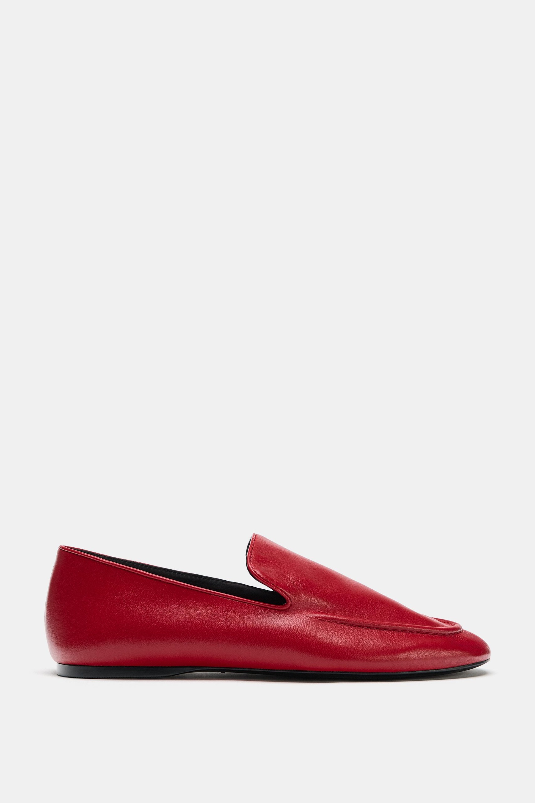 Leather Loafers - Red - 5