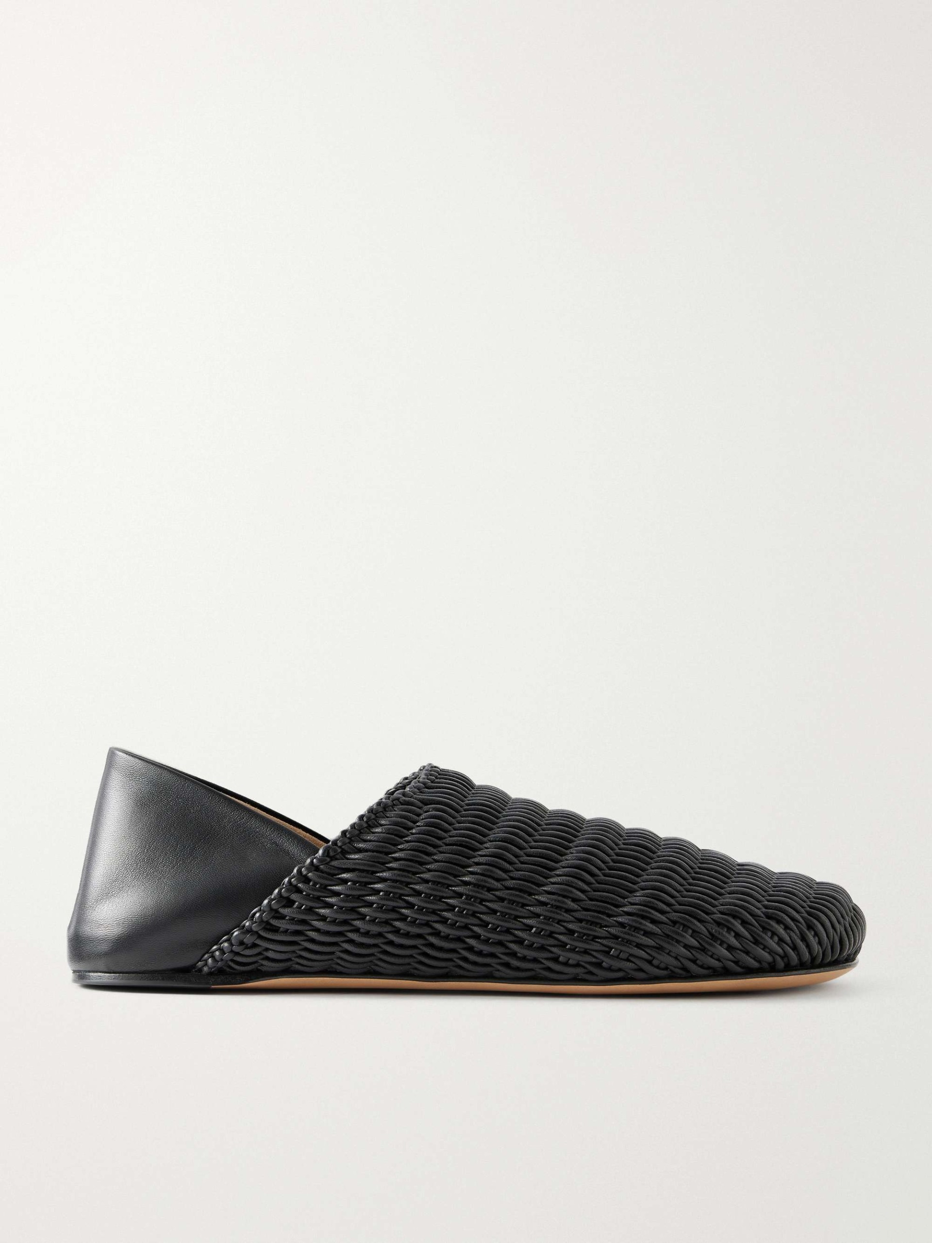 Woven Leather Mules