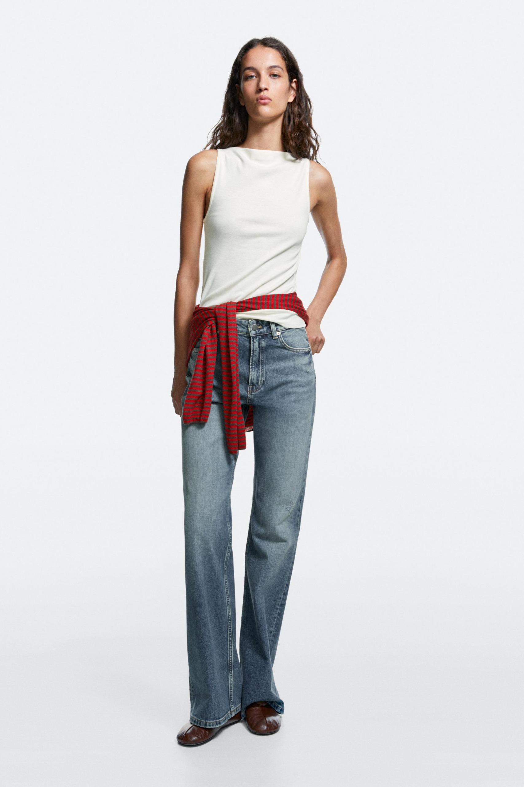 Massimo Dutti, High-Waist Boot-Cut Jeans
