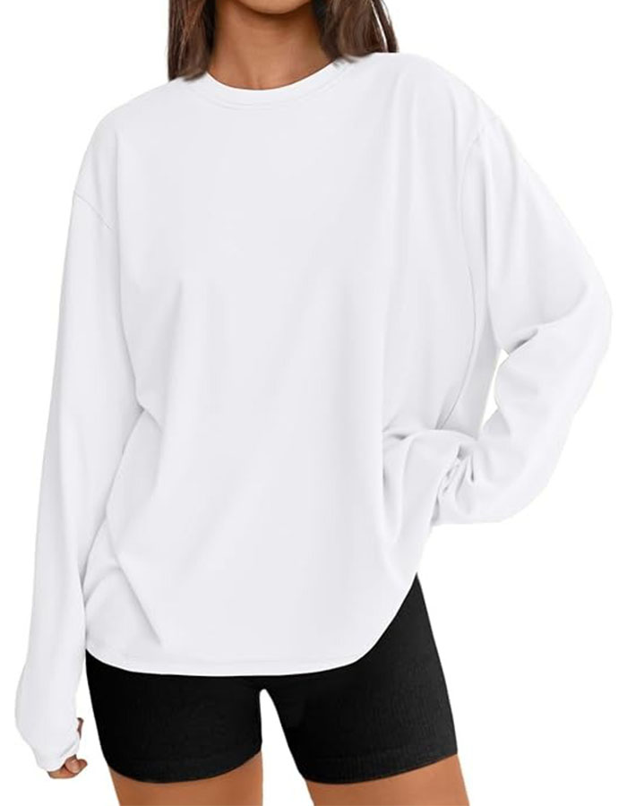 Trendy Queen, Oversized Long Sleeve Shirt