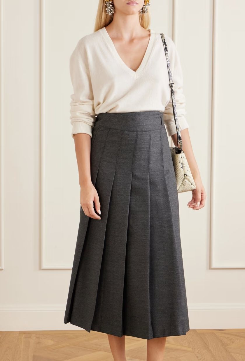 R&Oacute;HE, Pleated Midi Skirt