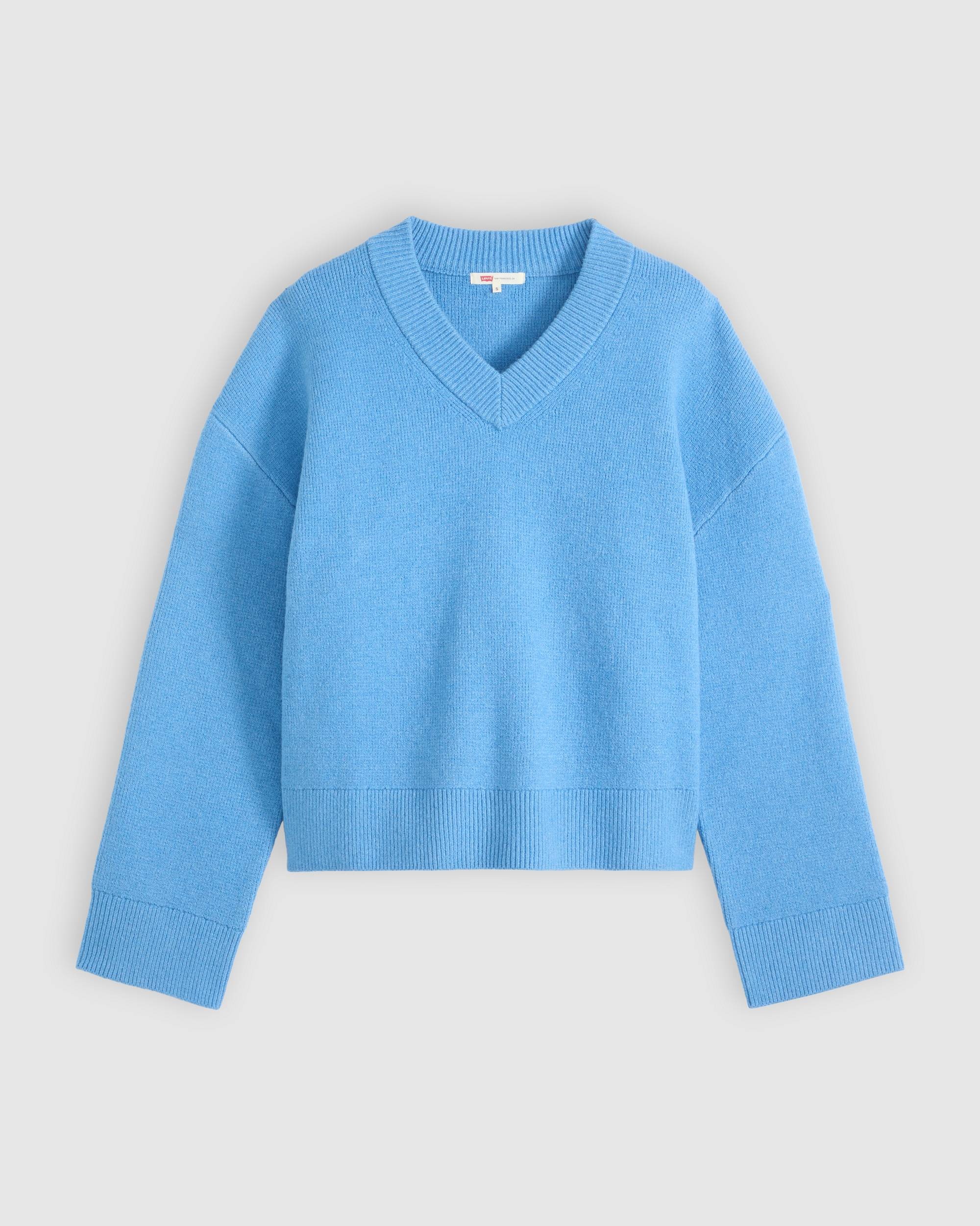 levi's, Brushed Cotton Blend V-Neck Sweater