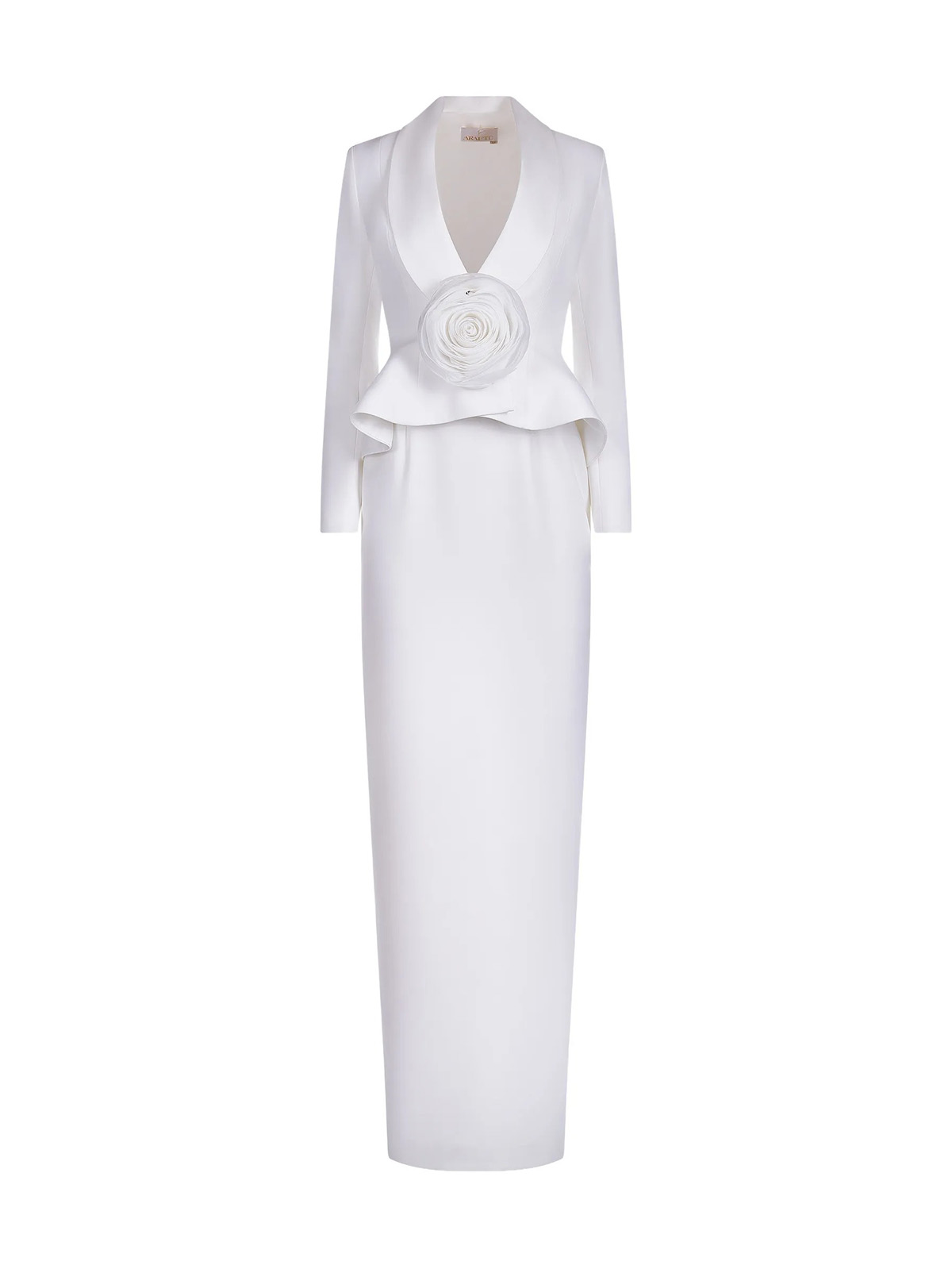 ARAFTU, Floral-Applique Peplum Dress