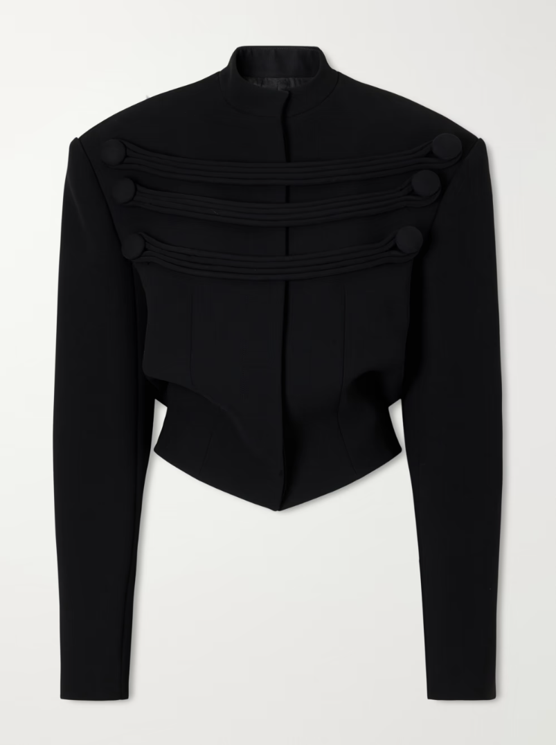 Khaite, York cord-detailed crepe jacket