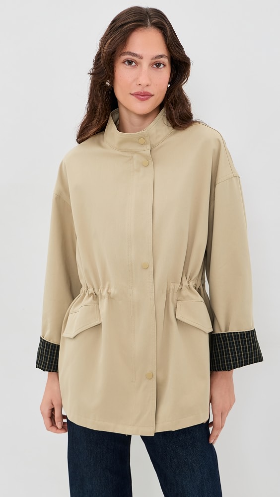 Lake Trench Coat - Tan Multi