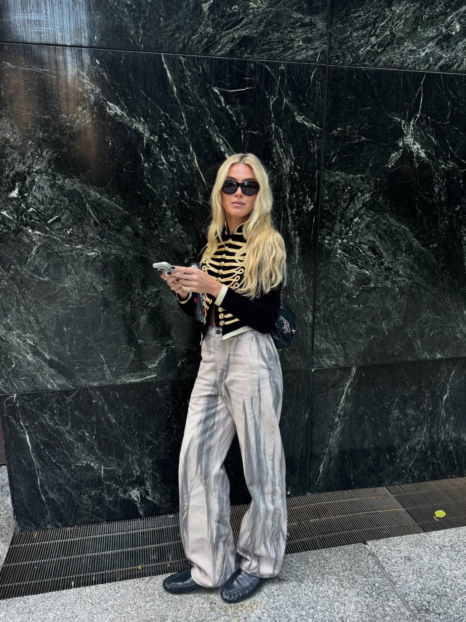 A woman wearing cool fall pants in 2026.