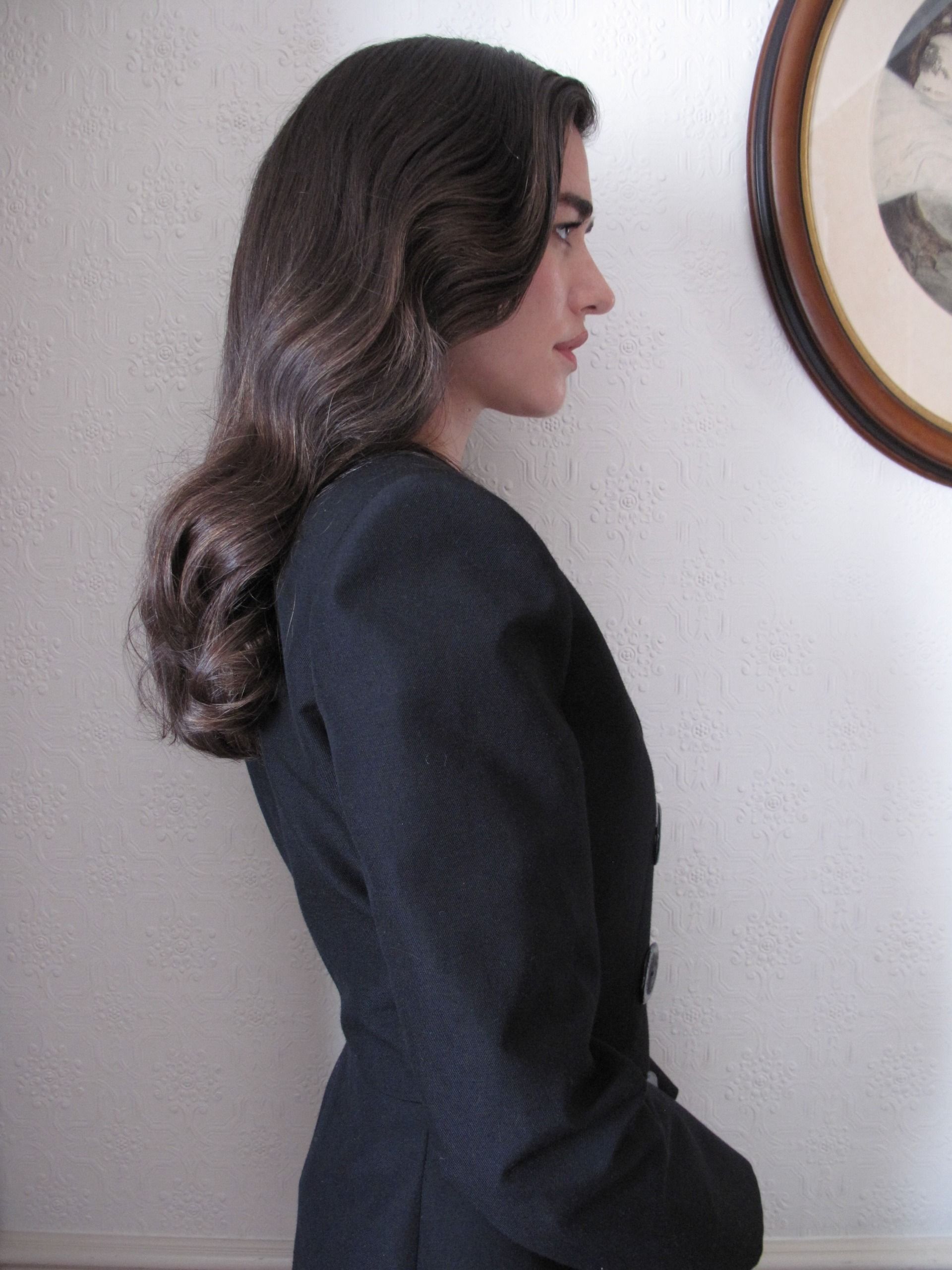 A woman with long layers.