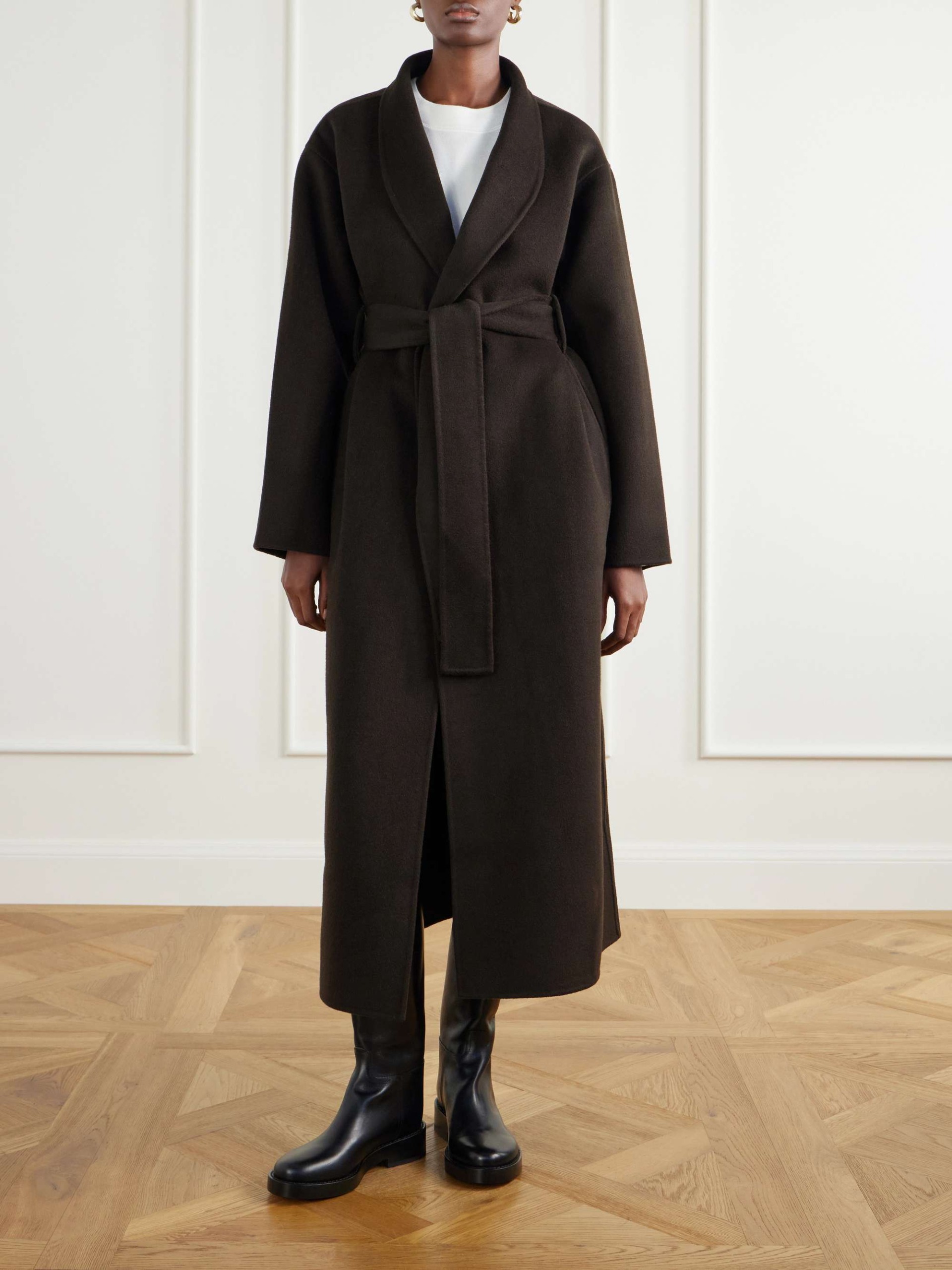 Mara Belted Wool and Cashmere-Blend Coat