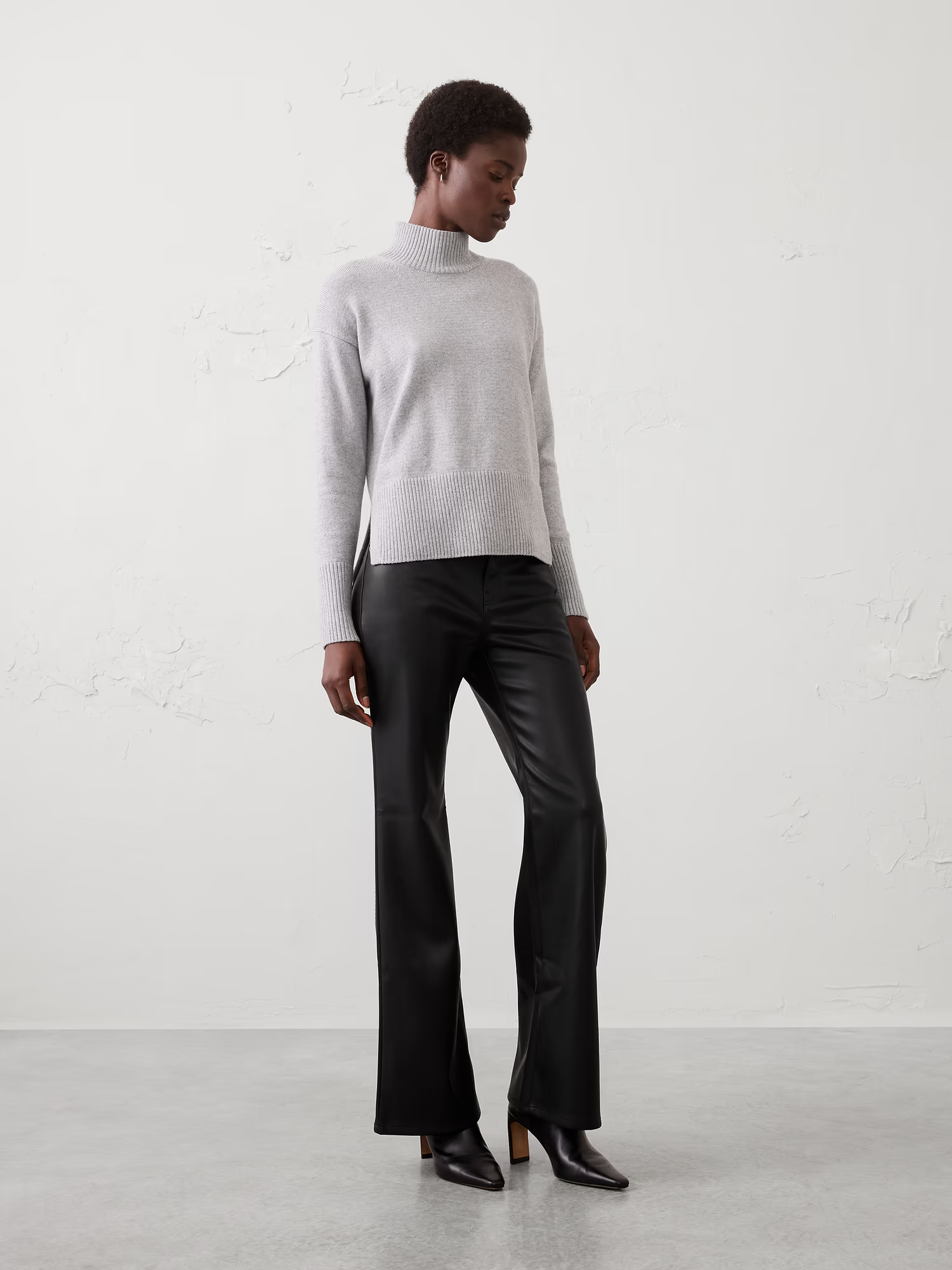 Banana Republic, Bootcut-Leg Mid-Rise Vegan Leather Pant