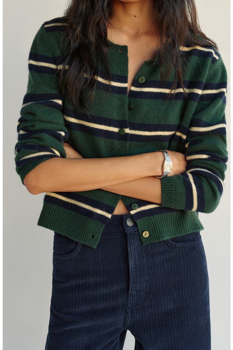 Clara Cashmere Crew Cardigan