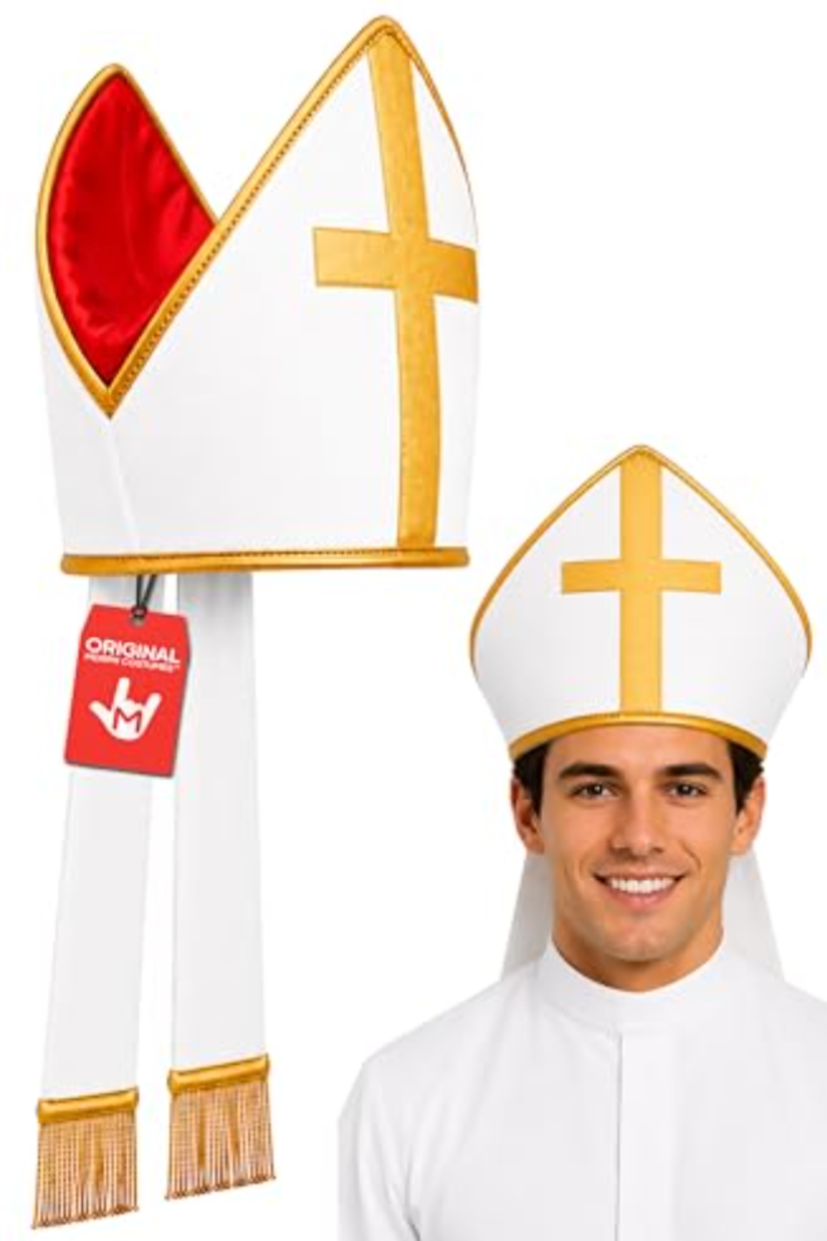 Nicky Bigs Novelties, White Bishop Hat