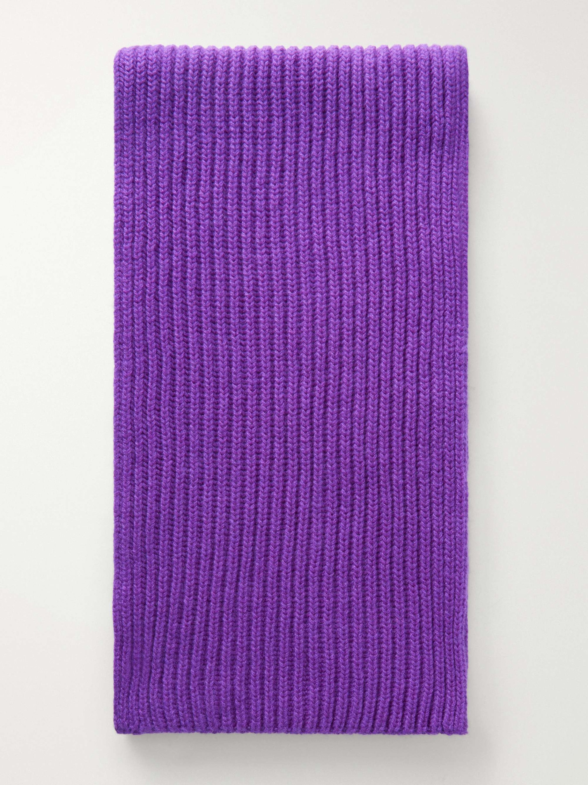 Lovat Ribbed Cashmere Scarf