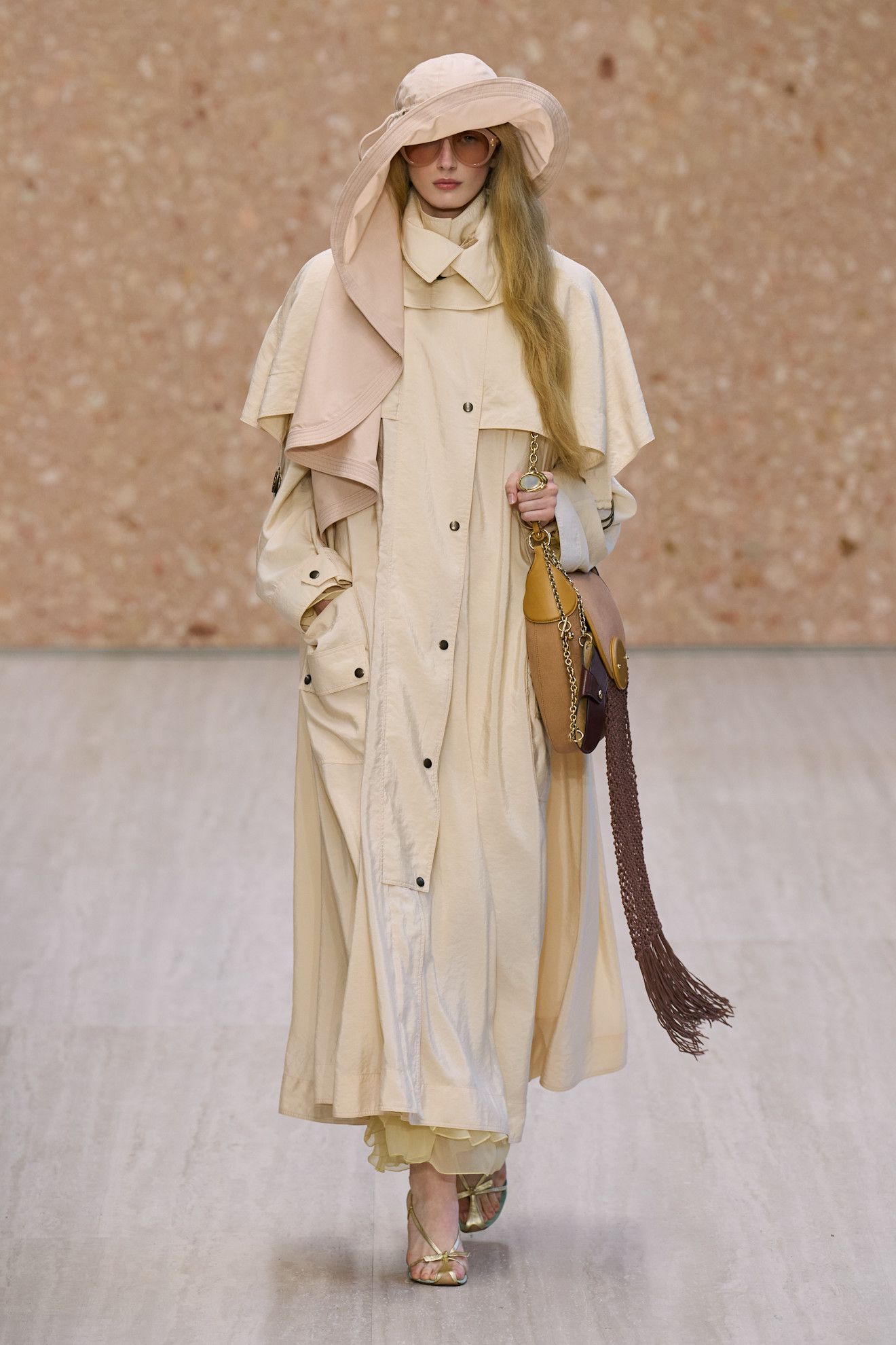 a model walks the Chloé spring/summer 2027 runway during Paris Fashion Week