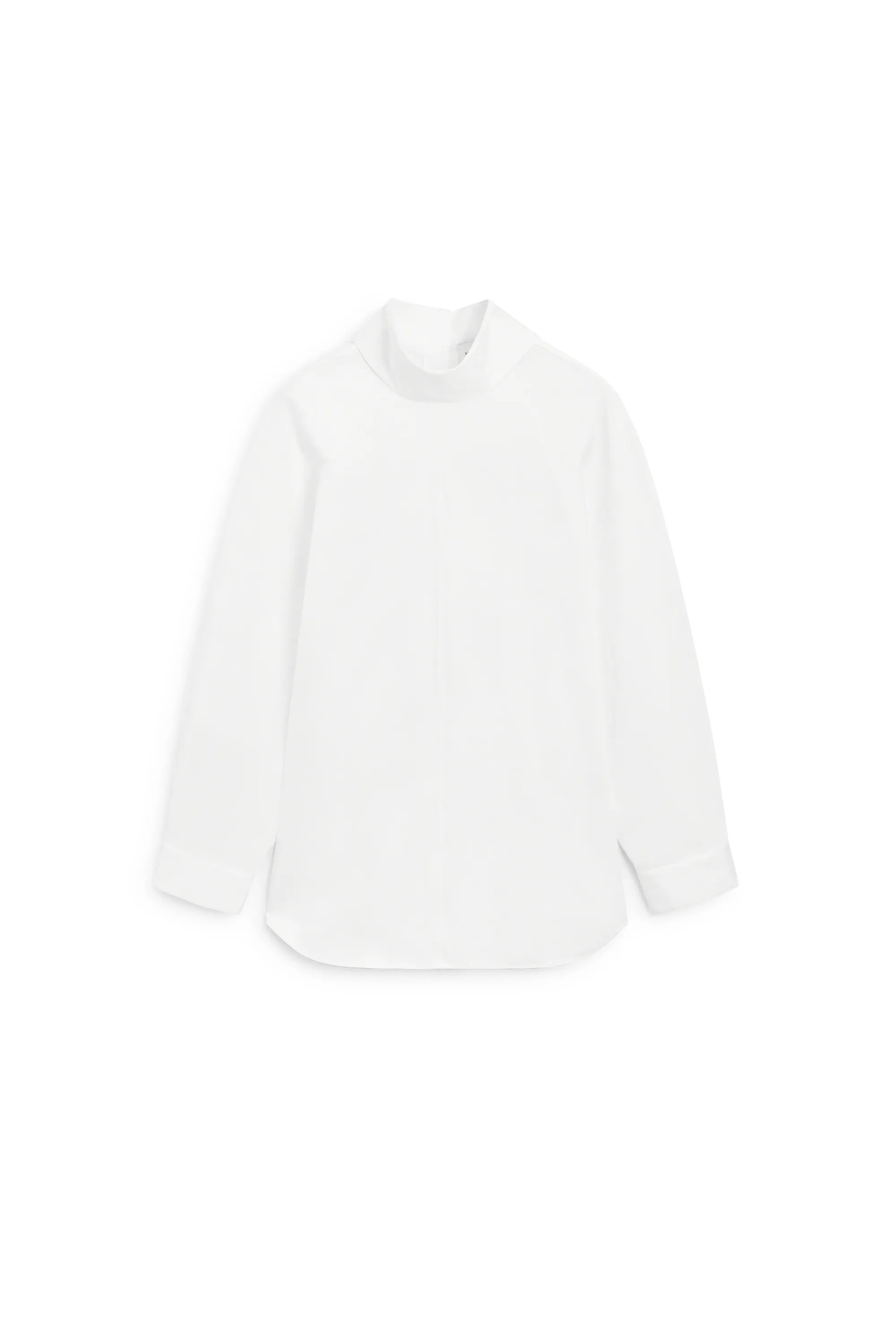 Massimo Dutti, Oversize Poplin High-Neck Shirt