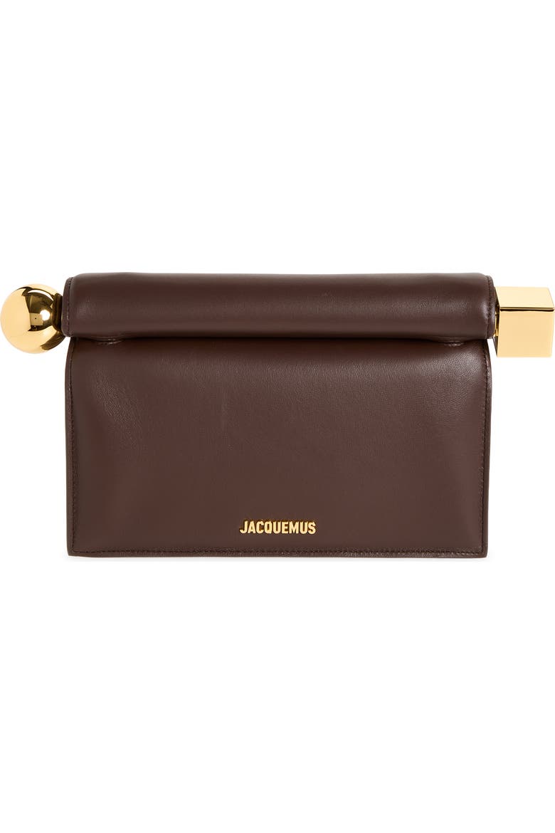 La Pochette Rond Carré Leather Clutch