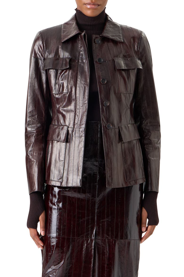 Kimia Lacquered Leather Jacket