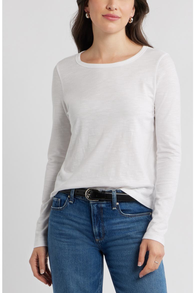 Long Sleeve Slub Crewneck T-Shirt