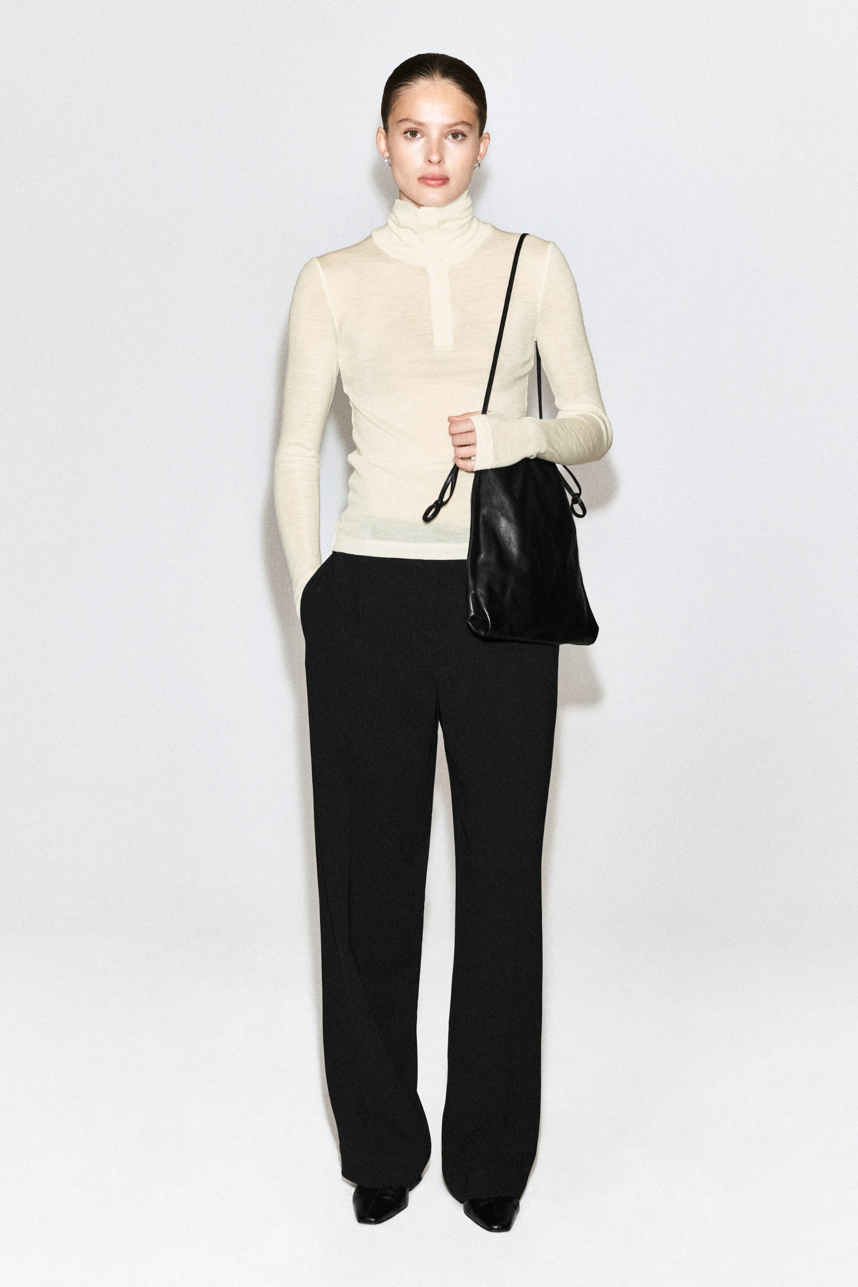 COS, Pleated Crepe Straight-Leg Pants