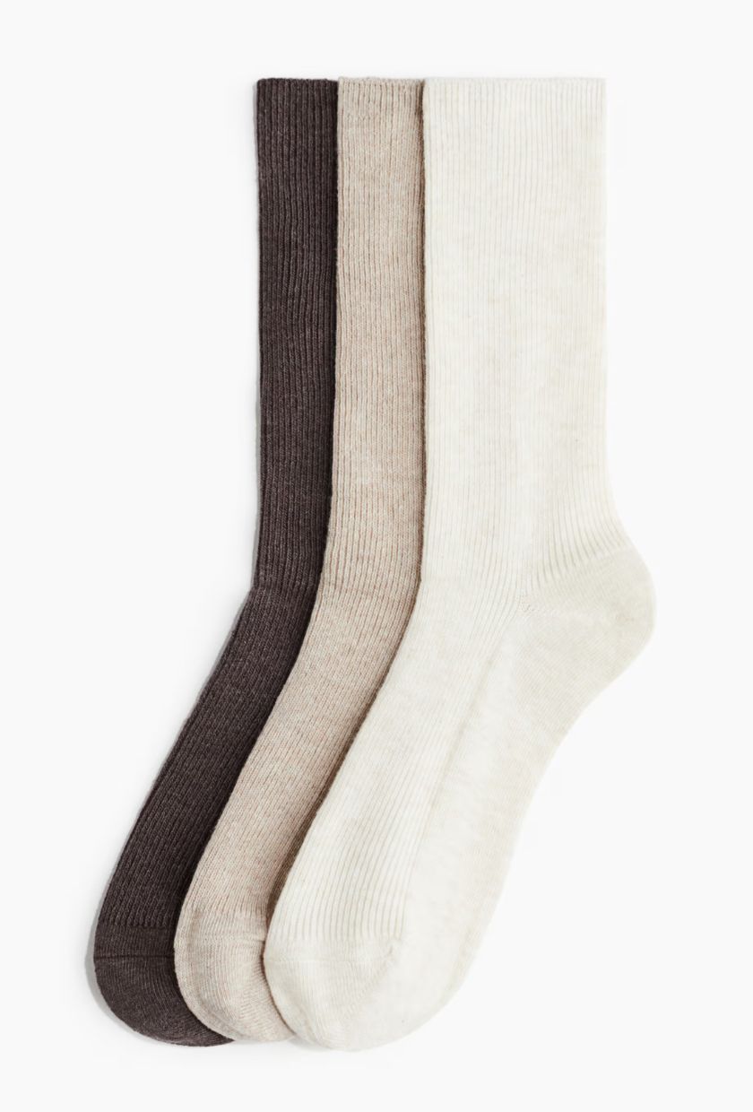 H&M, 3-pack ribbed socks