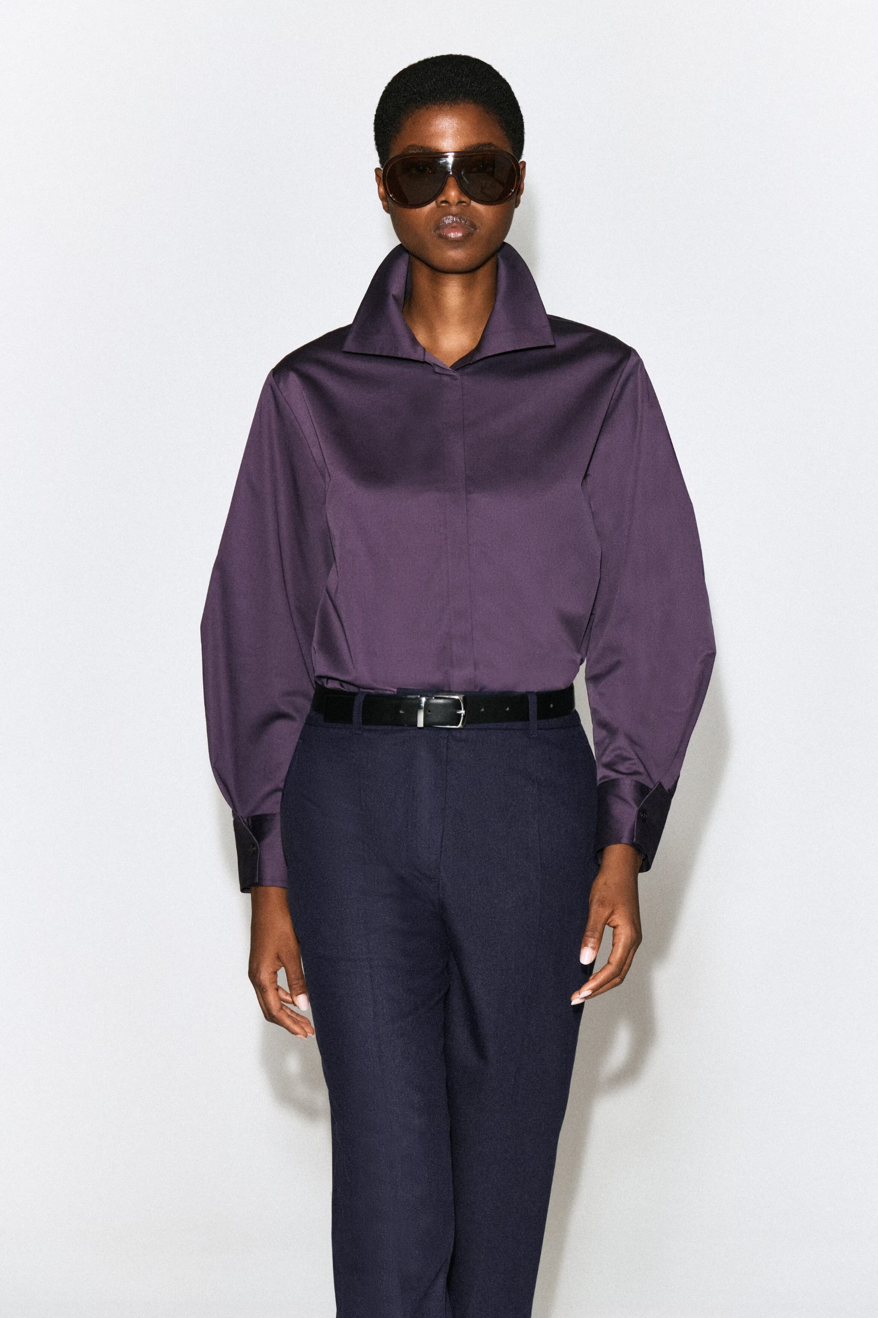cos, Folded-Collar Cotton Shirt