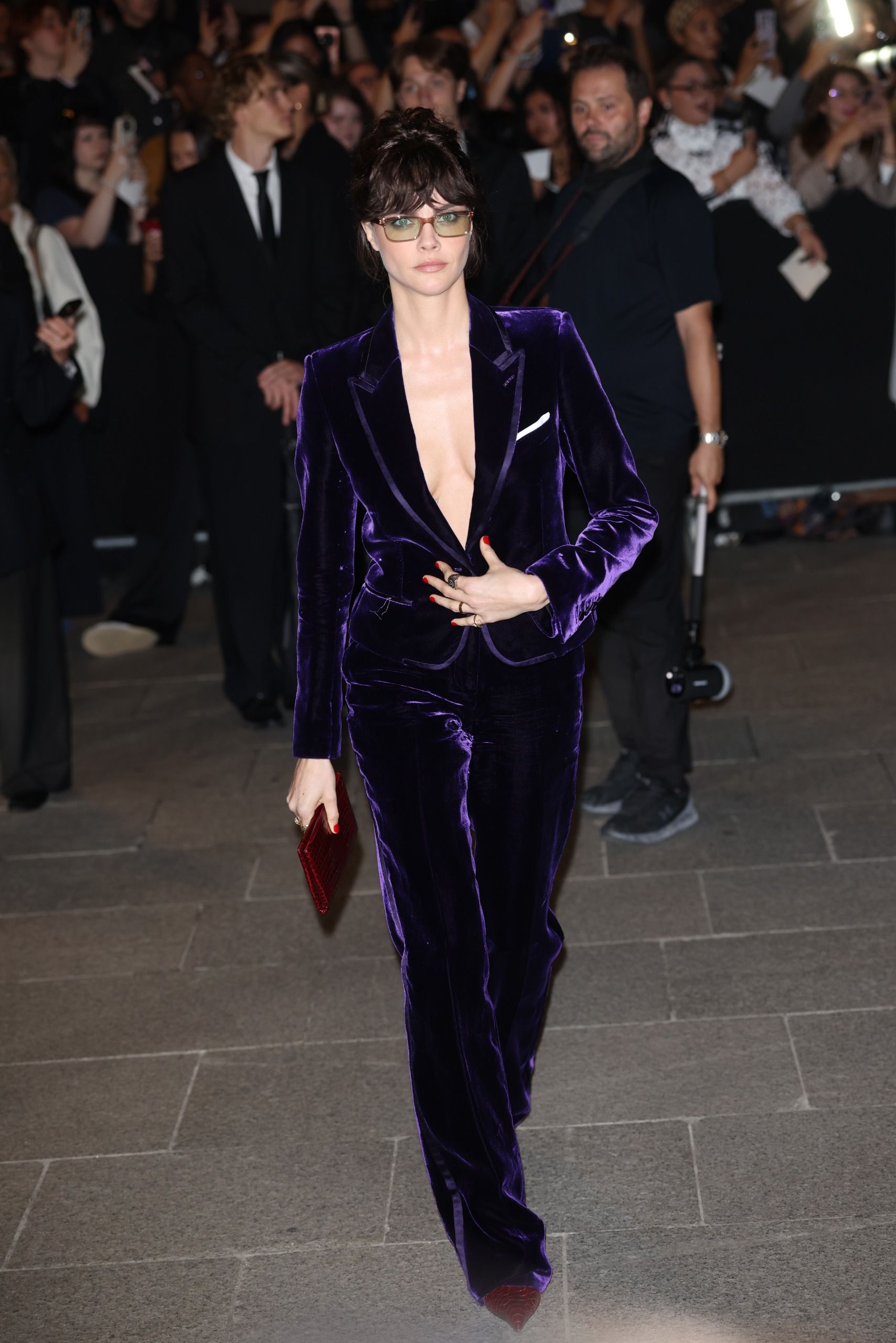 Cara Delevingne at the tom ford show.