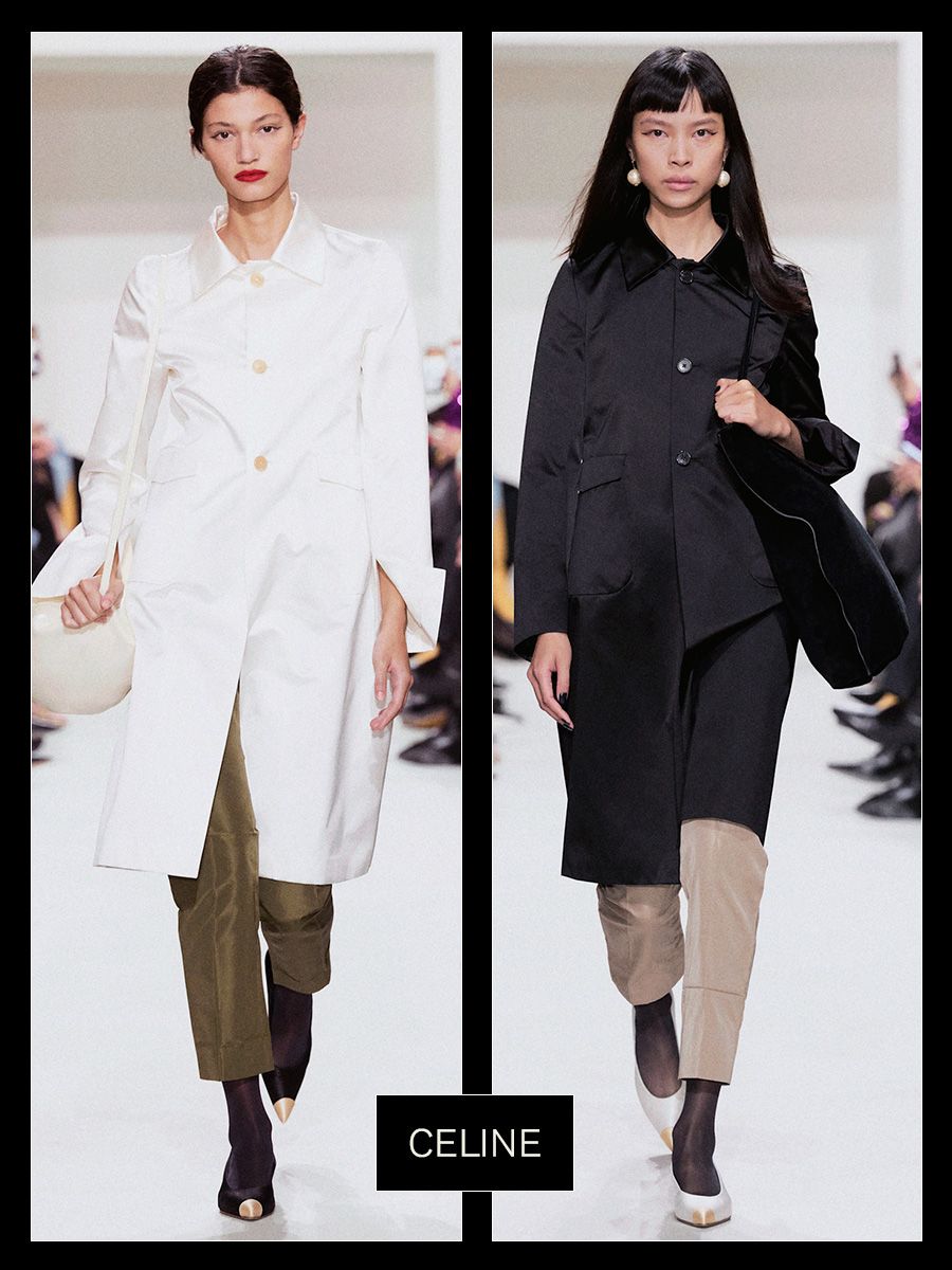 Celine S/S 27 models on the runway.