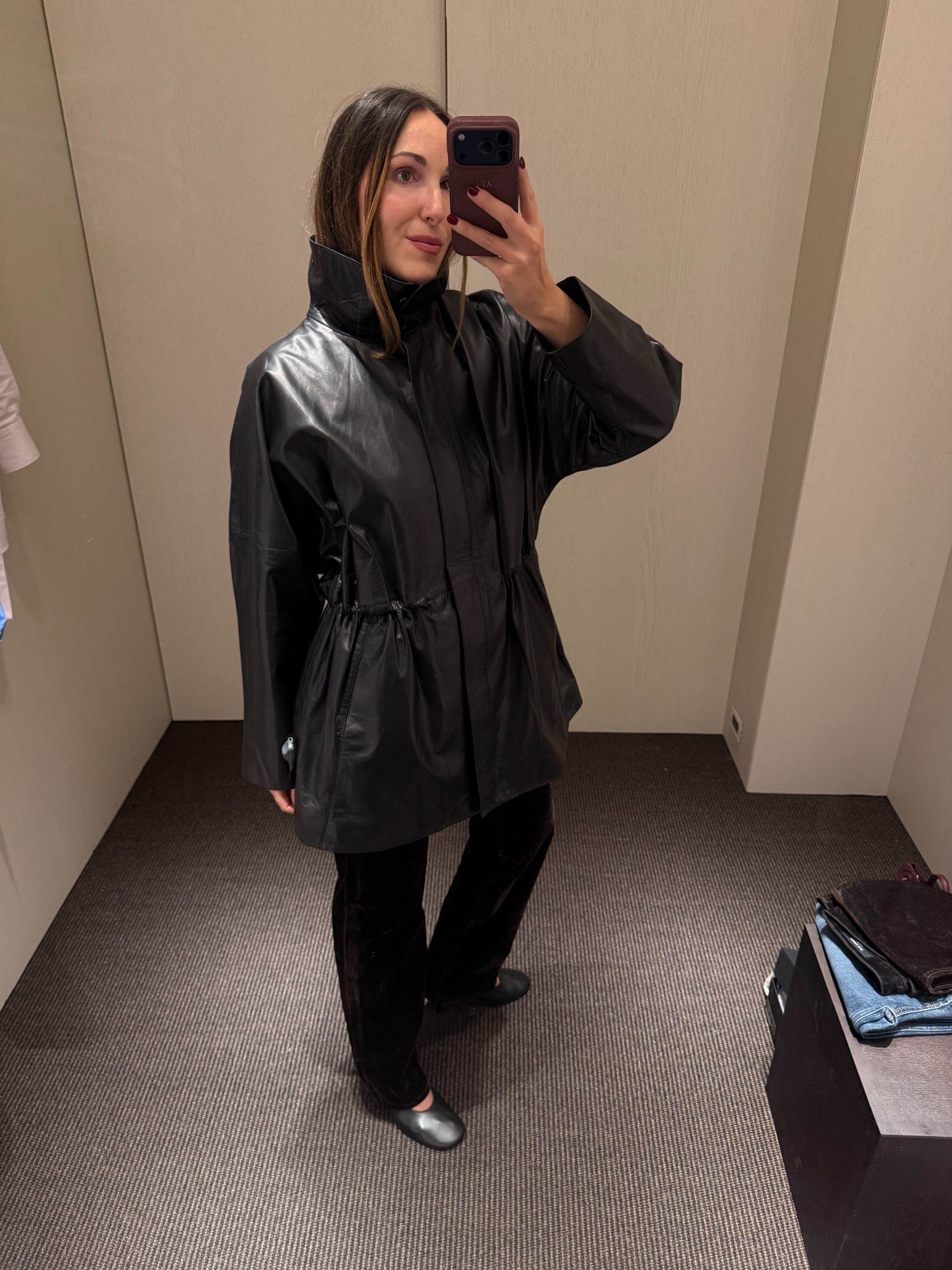 Anna LaPlaca wearing Massimo Dutti clothing at the new NYC flagship store