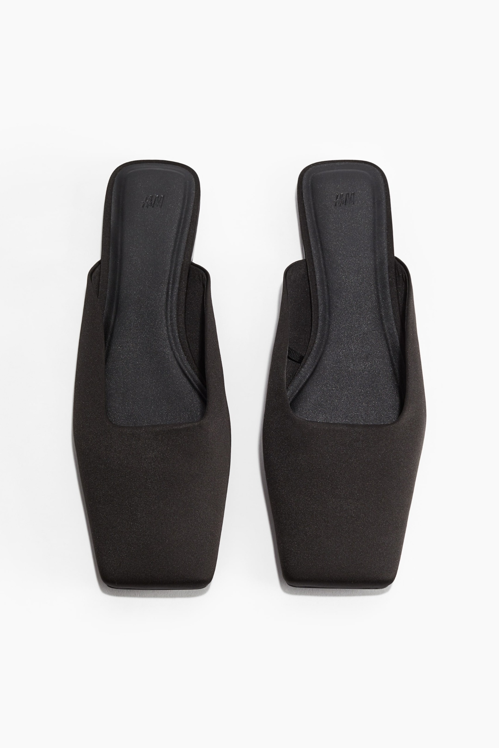 Square-Toe Satin Mules