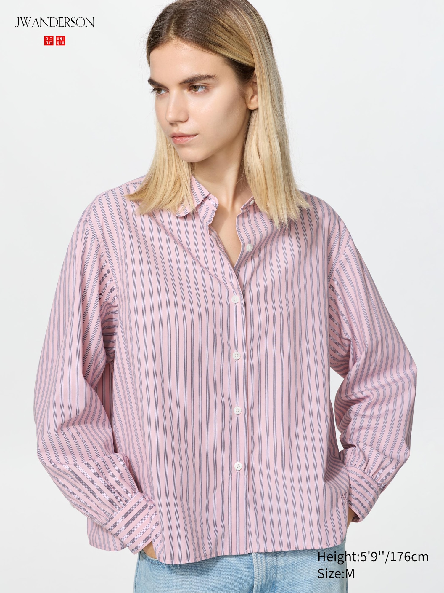 Cotton Volume Sleeve Shirt (striped)