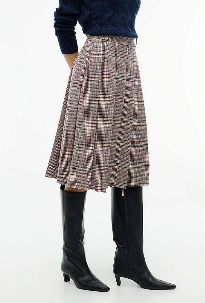 TOMMY HILFIGER, Wool Blend Pleated Skirt