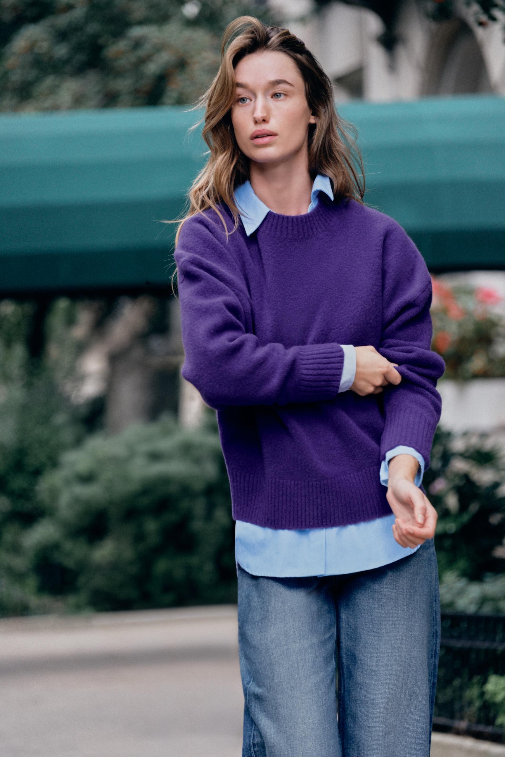 Soft Knit Jumper - Purple - Xs