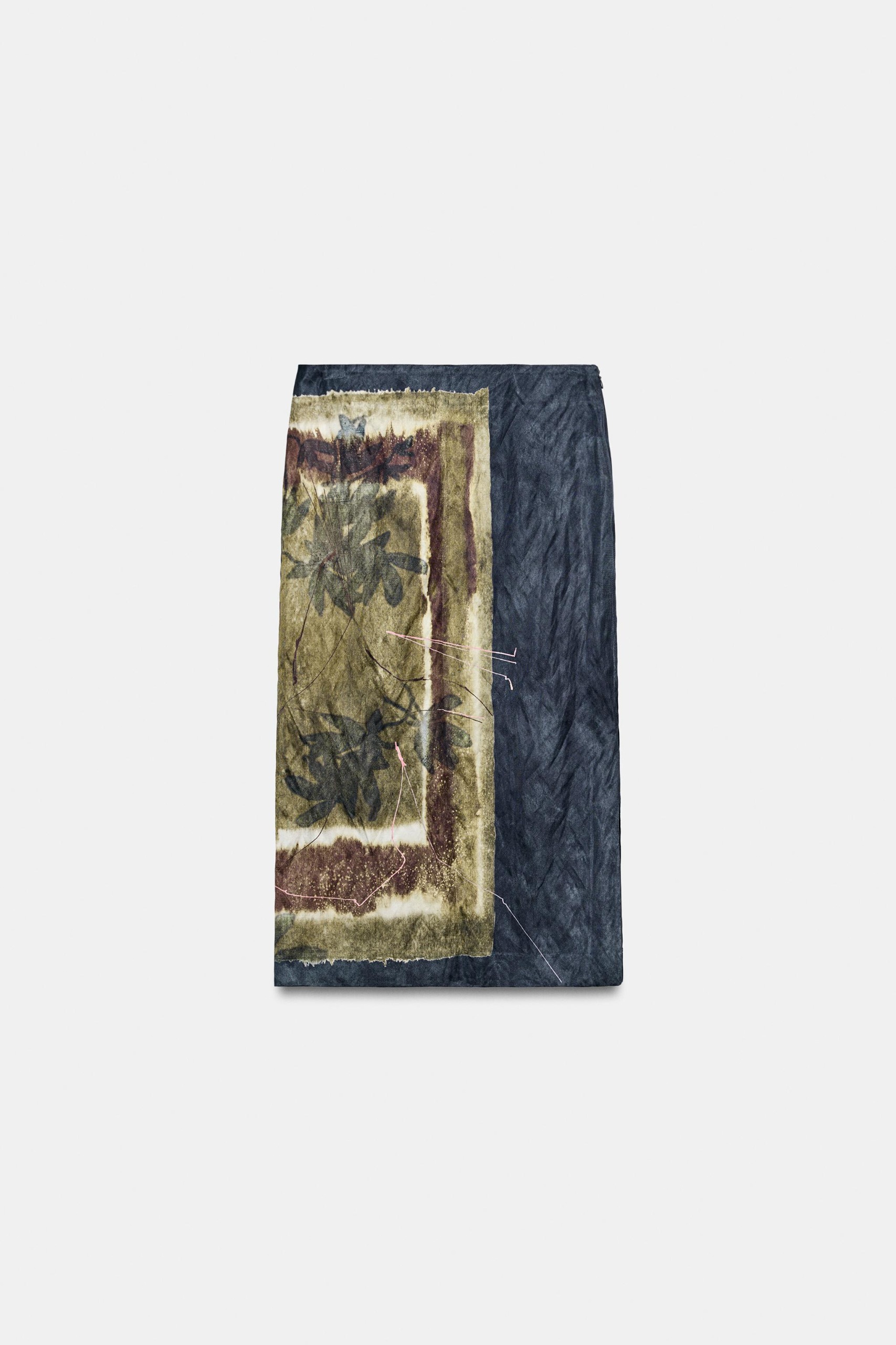 Zw Collection Printed Midi Skirt - Multicolored - Xs
