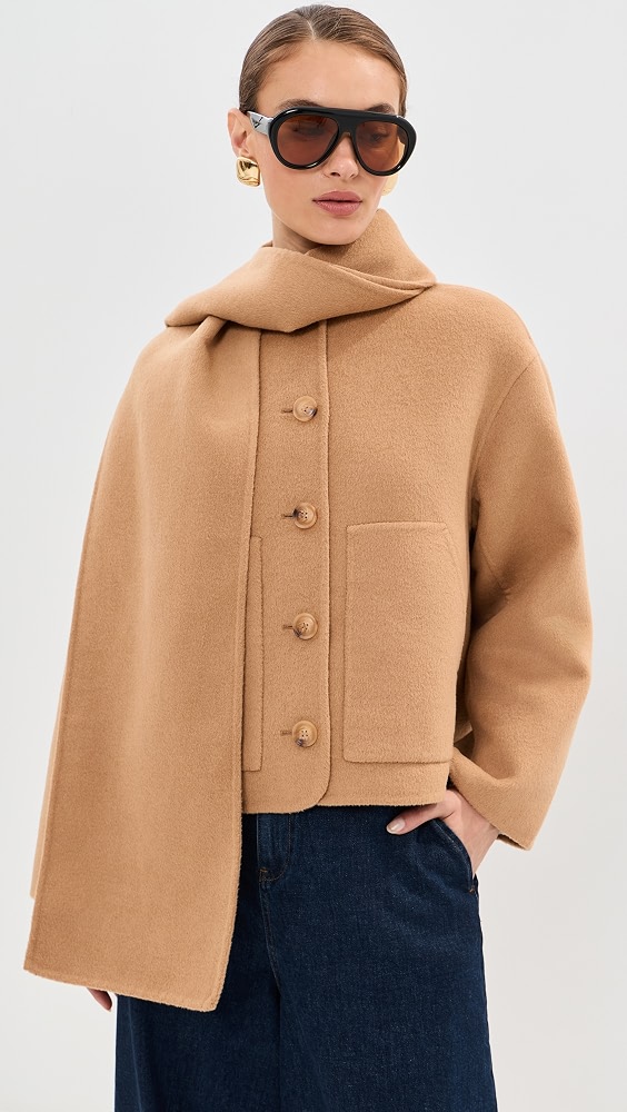 Rachel Scarf Coat - Camel